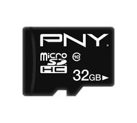 PNY Carte Mémoire MicroSD 32GB Class 10 Modèle Performance Plus 50 Mb/s Noir