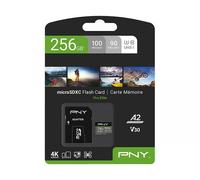 PNY Carte mémoire microSD PRO Elite 256 Go, 100 Mo/s en lecture, 90 Mo/s en écriture