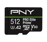 PNY PRO Elite Prime - Carte mémoire flash - 512 Go - A2 / Video Class V30 / UHS-I U3 / Class10 - microSDXC UHS-I G