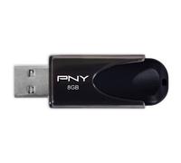 PNY Clé USB Attaché 4 Standard – 8 Go – USB 2.0 – Noir