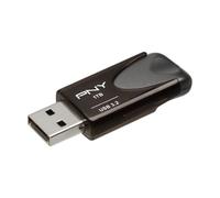 PNY Clé USB 3.2 Elite Turbo Attaché 4 to | Jusqu'à 100 Mo/s en lecture, 10 fois plus rapide, type A, collier coulissant, design sans capuchon, durable et léger