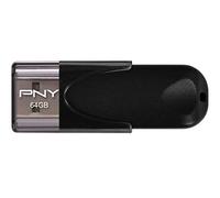 PNY Clé USB 64 Go 2.0 Attaché 4 Standard Noir