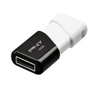 PNY Compact Attache 16GB Lecteur USB Flash 16 Go USB Type-A 2.0 Noir, Blanc - Lecteurs USB Flash (16 Go, USB Type-A, 2.0, Casquette, Noir, Blanc)