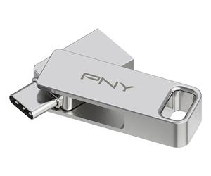 PNY DUO LINK lecteur USB flash 128 Go USB Type-A / USB Type-C 3.2 Gen 1 (3.1 Gen 1) Acier inoxydable