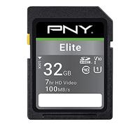 PNY Carte mémoire SDHC Elite 32 Go Class 10 UHS‑I U1 100 Mo/s