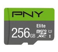 PNY Elite - Carte mémoire flash - 256 Go - A1 / Video Class V10 / UHS Class 1 / Class10 - microSDXC UHS-I G