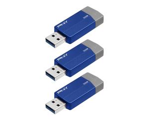 PNY Elite Edge Lot de 3 clés USB 3.0 Bleu 32 Go