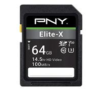 PNY Elite-X SDXC Card 64GB Class 10 UHS-I U3 100MB/s