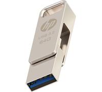 PNY HPFD206C-64 Clé USB 64 Go USB Type-A / USB Type-C 3.2 Gen 2 (3.1 Gen 2) Argent