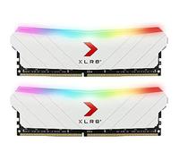 PNY Kit de Modules Mémoire RAM pour Ordinateur de Bureau 32GB (2x16GB) XLR8 Gaming Epic-X RGB DDR4 3200MHz - Blanc Edition