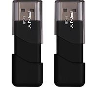 PNY Lot de 2 clés USB 2.0 Attaché 3 64 Go (P-FD64GX2ATT03-MP)