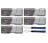 PNY Lot de 5 clés USB 3.0 Elite Turbo Attache 3 + 2 lanières Everything But Stromboli 256 Go