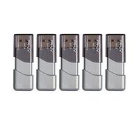 PNY Lot de 5 clés USB 3.0 Turbo Attaché 3 - Argenté - 64 Go