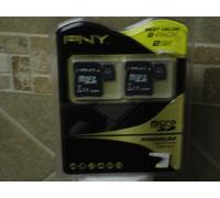 PNY Micro SD mémoire téléphone portable Premium Lot de 2 2 Go