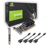 PNY Nvidia Quadro P1000 4 Go GDDR5 4 x Mini DisplayPort Support pour carte graphique professionnelle Noir 4 câbles d'affichage inclus