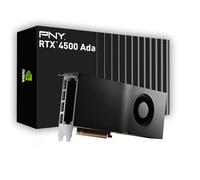 PNY NVIDIA RTX 4500 Ada Generation 24 Go GDDR6 PCI Express 4.0 Dual Slot 4X DisplayPort, Support 8K, Ventilateur Actif Ultra Silencieux