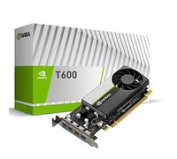 PNY NVIDIA T600 Carte Graphique Professionnelle 4GB GDDR6 PCI Express 3.0 x16, Simple Slot, 4X Mini-Port Display, 8K Support, Ventilateur Actif Ultra-Silencieux