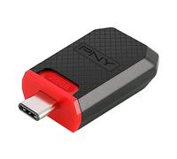 PNY P-FD256ELTC-GE lecteur USB flash 256 Go USB Type-C 3.1 (3.1 Gen 1) Noir, Rouge - Lecteurs USB flash (256 Go, USB Type-C, 3.1 (3.1 Gen 1), 130 Mo/s, Slide, Noir, Rouge)
