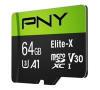 PNY P-SDU64GU3100EX-GE Elite-X Class 10 U3 V30 Carte mémoire Flash microSDXC 64 Go