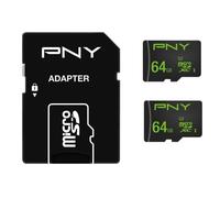 PNY Pack Double 2x 64GB Carte Mémoire Micro SDXC 100 Mb/s Classe 10