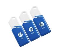 PNY Pack Triple USB Flash x755w 64Go USB Type-A 3.2 Gen 1, Lecture 75Mo/s, Ecriture 30Mo/s, Slide, Bleu et Blanc, Compatible Windows, 17.2x55x9.5mm