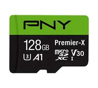 PNY Premier-X Carte mémoire Flash microSDXC Classe 10 U3 V30 100 Mo/s, Classe 10, U3, V30, A1, 4K UHD, Full HD, UHS-I, Micro SD 128 Go