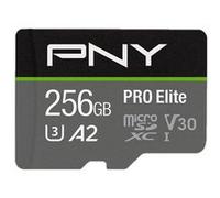 PNY PRO Elite - Carte mémoire flash - 256 Go - A2 / Video Class V30 / UHS-I U3 / Class10 - microSDXC UHS-I G