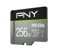 PNY PRO Elite - Carte mémoire flash (adaptateur microSDXC vers SD inclus(e)) - 256 Go - A1 / Video Class V30 / UHS-I U3 / Class10 - microSDXC UHS-I
