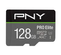 PNY Carte microSDXC Pro Elite 128 Go + adaptateur SD – 100/90 Mo/s, UHS‑I, U3, V30, A1, Classe 10