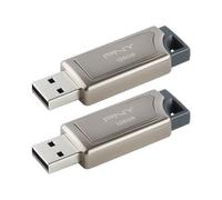 PNY PRO Elite Lot de 2 clés USB 3.1 128 Go - Design métallique haut de gamme, jusqu'à 400 Mo/s en lecture et 180 Mo/s en écriture - Compatible avec PC et Mac, USB 3.0/2.0 - Idéal pour les joueurs, les