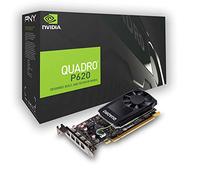 PNY Quadro P620 Carte graphique professionnelle DVI 2GB GDDR5 PCI Express 3.0 x16, simple slot, 4x Mini-Port display, 5K Support, Ventilateur actif ultra-silencieux