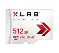 PNY XLR8 Gaming Carte microSDXC 512 GB Class 10 U3 V30 A2, Vitesse de Lecture jusqu'à 100MB/s, Idéale pour Les Smartphones, tablettes, Consoles Portables Blanc