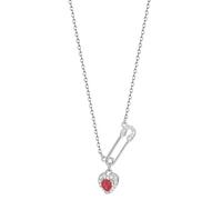 PNZLZIA Élégant collier de trombone, collier de trombones en argent pour femme, pendentif en forme de cœur et clavicule sexy personnalisé, 0.6*90cm, Métal, Pas de gemme