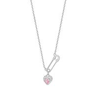 PNZLZIA Élégant collier de trombone, collier de trombones en argent pour femme, pendentif en forme de cœur et clavicule sexy personnalisé, 0.6*90cm, Métal, Pas de gemme