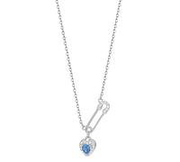 PNZLZIA Élégant collier de trombone, collier de trombones en argent pour femme, pendentif en forme de cœur et clavicule sexy personnalisé, 0.6*90cm, Métal, Pas de gemme