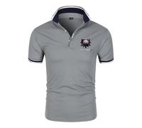 Po. lo Homme Wit.cher, Classiques Po.los T Shirt All-Match, Hauts Casual Décontractés pour D'extérieur, Sport(Grey,XXL)