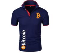 Po.lo T-Shirt Homme Bit.coin, Po.lo T-Shirt de Sport Respirant, Tee-Shirt évacuant l'humidité pour Entraînement, raccord(Dark Blue,M)