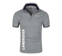Po.lo T Shirt Sport Homme Land-ro. ver, Po.los de Golf Slim Fit Légère, Tops Légère pour Fitness, Jogging, Entraînement, Polo chemise(Grey,XL)