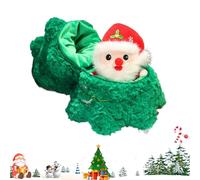 Po-upée en Peluche De Noël Mignonne | Po-upée en Peluche d'arbre De Noël avec Père No-ël/Pomme/Bonhomme De Neige À L'intérieur | Animaux en PE-luche De Père No-ël Doux pour Chambre, Salon (B)