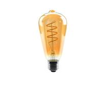 POABCVYD Lampe Maïs LED, Ampoule LED Vintage E27 4W Variable A60 ST64 G95, Lumière À Filament En Spirale, Lampe Rétro, Décoration D'intérieur Basse Consommation(ST64)