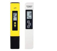 POABCVYD Testeur d'eau, Testeur numérique de qualité de l'eau, pH-mètre et TDS, 0-14, 0-9990 ppm, TDS et EC, écran LCD, pureté de l'eau, PPM, Filtre d'aquarium(PH TDS White)