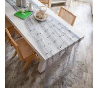 POABXYHD Nappe en Dentelle Brodée Florale en Tulle, Couverture de Table Boho, Chemin de Table en Gaze pour Fête, Mariage, Cuisine et Salle à Manger - (Fond Gris, 100 * 150 cm)