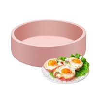 Poacheur d'oeufs en silicone - Ensemble d'oeuf empilable, fabricant d'œufs brouillés à la chaleur | Moule de petit-déjeuner à 4 tasses, contenant des friteaux à air, contenant des piqûres d'oeufs au m