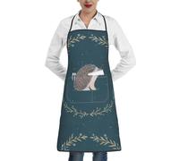 Poadnly Adorable petit hérisson,Tablier de cuisine avec poches, tablier de chef imperméable et ajustable