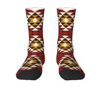 Poadnly Amérindiens du Sud-Ouest américain, Aztèques et Navajos,Chaussettes de compression sportives unisexes, chaussettes et bas de sport pour adultes