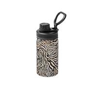 Poadnly Art abstrait à rayures zébrées,Bouteille d'eau isotherme de 12 oz en acier inoxydable, tasse à café sous vide, gourde
