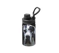 Poadnly Art du Grand Danois,Bouteille d'eau isotherme de 12 oz en acier inoxydable, tasse à café sous vide, gourde