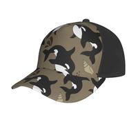 Poadnly Baleine de la Vie Marine, Gros Poisson drôle,Casquette de Baseball Ajustable, Style Classique, Casquette de Camionneur