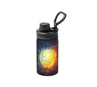 Poadnly Balle de tennis dans le feu et l'eau,Bouteille d'eau isotherme de 12 oz en acier inoxydable, tasse à café sous vide, gourde