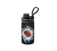 Poadnly Basketball abstrait,Bouteille d'eau isotherme de 12 oz en acier inoxydable, tasse à café sous vide, gourde